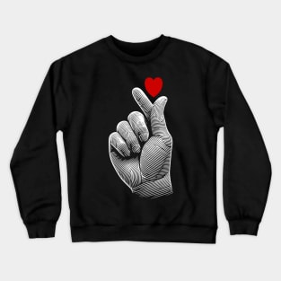 Heart Hand Sign Crewneck Sweatshirt